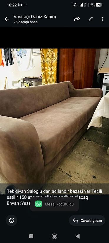 Tek divan Saloglu dan acilandir bazasi var Tecili satilir 150 azn real lalafo.az -da Tek divan Saloglu dan acilandir bazasi var Tecili satilir 150 azn real