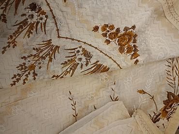 bambu tekstil: Yataq üçün Yeni rəng - Bej Yataq örtüyü, Pulsuz çatdırılma — 5