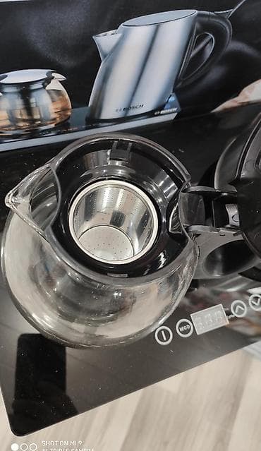 cofe: Elektrik Qoşa çaynik desti Bosch 1.8 litr tutumlu Şüşə sensr altliq — 5