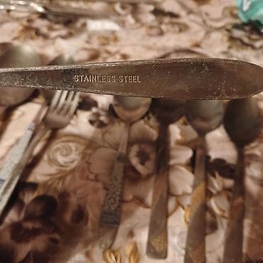 piknik sufresi: Mətbəx üçün paslanmayan poladdan çəngəl və qaşıq dəsti - Material — 4