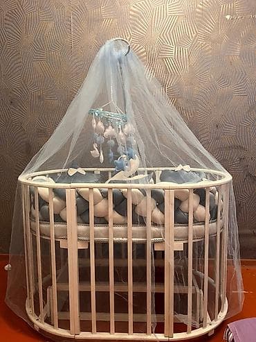 Oğlan və qız üçün, Yumru, Beşik, Dəst ilə, Matras ilə, Yellənmə mexanizm ilə