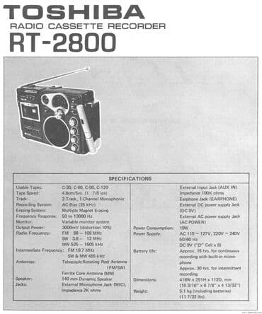ov əşyaları: Для коллекционеров. Продаю магнитофон "Toshiba" RT2800 производства — 3