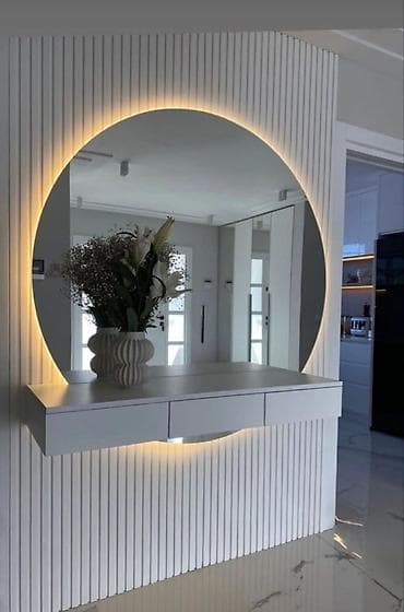 divar paneleri: Güzgü Divar üçün, Dairə, Dekorativ, Çərçivə ilə — 4