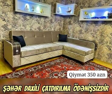 eşəy şəkili: Künc divan, Yeni, Açılan, Bazalı, Parça, Şəhərdaxili pulsuz çatdırılma — 1