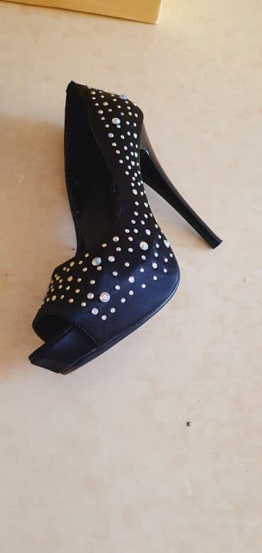 женские шлепанцы на каблуке: Туфли, Размер: 38.5, Б/у — 2