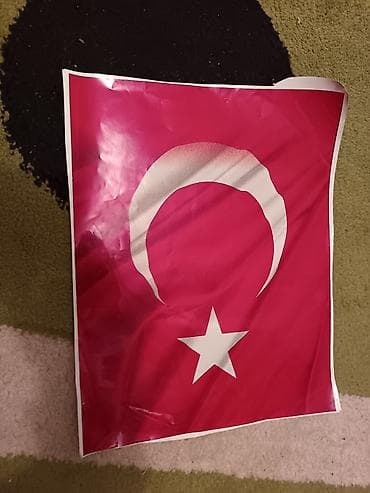 bayraq satishi: Türkiyə bayrağı dizaynlı vinil stiker - Material: parlaq, elastik — 1