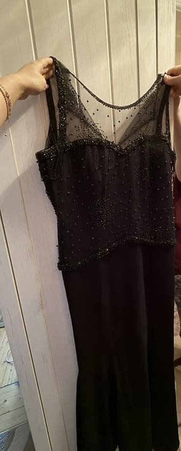 Qara axşam geyimi – incə muncuq işləməli - Rəng: klassik qara - — 1