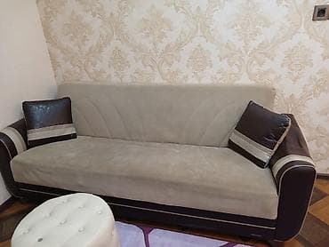 ev qapilari 2021: Yemək otağı üçün dəst: 6 ədəd stul + 1 ədəd divan + 1 ədəd pouf - — 3