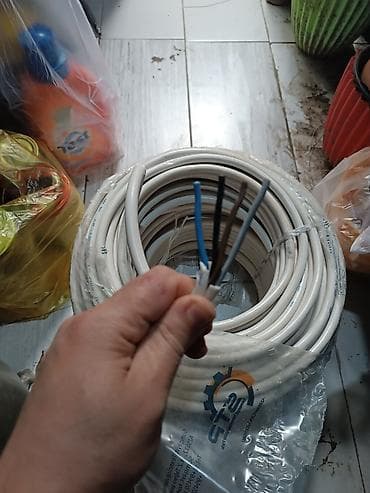 elastik: Elektrik kabeli – 4x2.5. damarlı, izolyasiyalı, ağ rəngdə 100 metir — 1