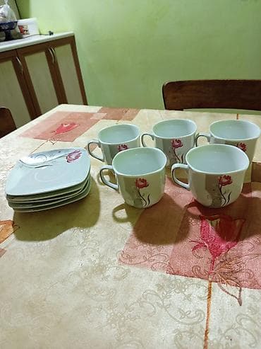 kofe servisi: Çay dəsti, rəng - Ağ, 5 nəfərlik, Türkiyə — 2