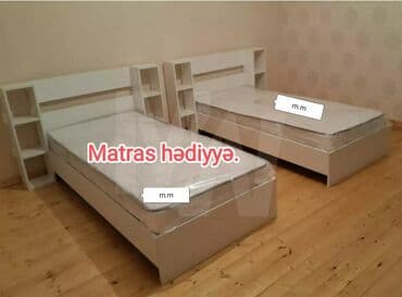 Шкафы: Новый, Односпальная кровать, Без подьемного механизма, С матрасом, Без выдвижных ящиков, Азербайджан — 2
