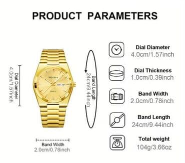 Смарт браслеты: Наручные часы, цвет - Золотой — 4