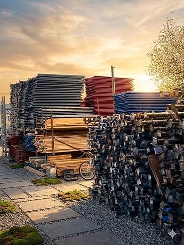 Fasad və tikinti işləri üçün metal iskele sistemləri və komplektləri