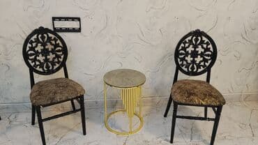 Столы: Для гостиной, Новый, Нераскладной, Круглый стол, 2 стула — 1