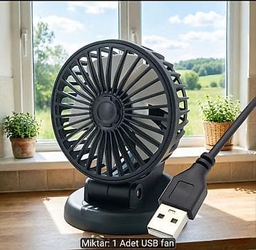 USB stolüstü ventilyator - Qoşulma: USB (kompüter, noutbuk, powerbank