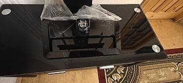 Düz TV altlığı, Polkalı, Şüşəli — 3