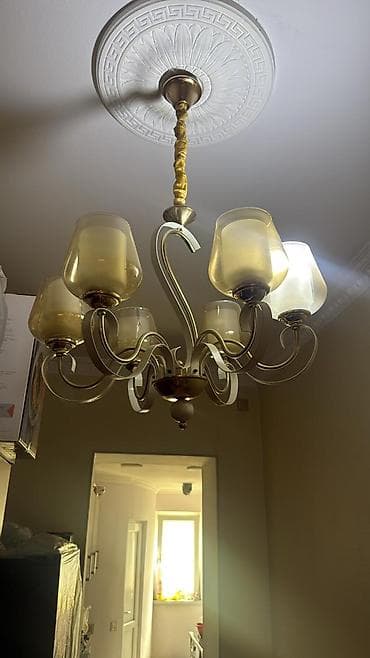 ucuz lusturlar: Çılçıraq, 6 lampa, Metal — 2