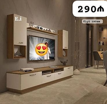 mebel aksesuari: Yeni, Düz TV altlığı, Polkalı — 1