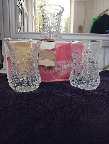 mis caydan: Armudu stəkanlar, rəng - Ağ, Şüşə — 3