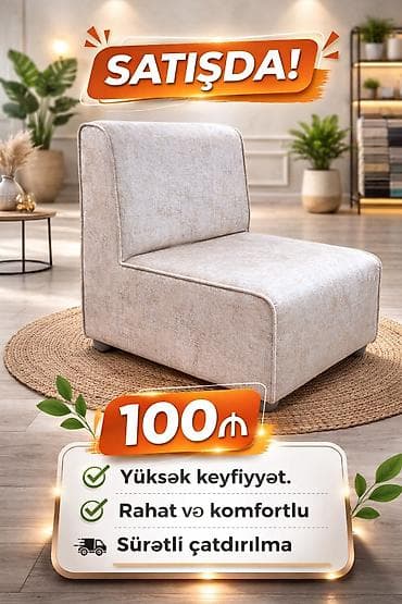 Yeni, Kreslo-oturacaq, Parça, Kredit yoxdur, Ödənişli çatdırılma