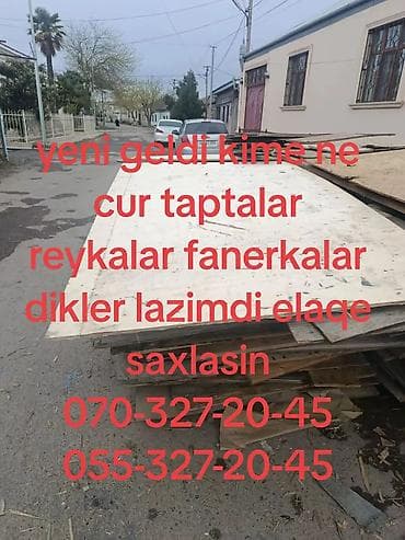 spotlarin satisi: Məhsul: Tikinti və taxta materialları Təqdim olunur: - Faner — 1