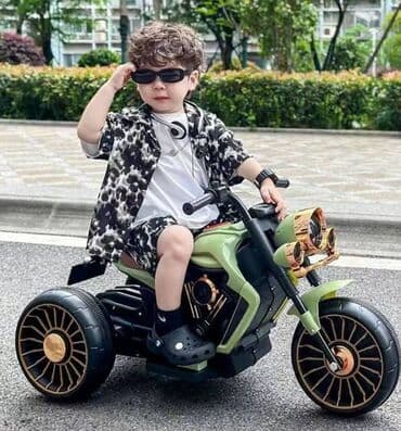 maşınlar uşaq üçün: Harley Stilində Uşaq Elektromotosikleti 🏍🤩 Yaş qrupu: 2–5 yaş — 4