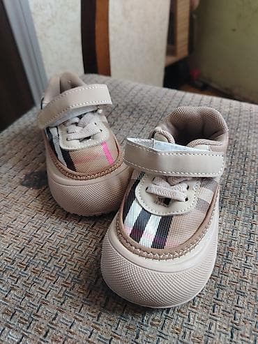 Детская одежда и обувь: Uşaq ayaqqabıları – bej rəngli, qunduz çalarlarında dama (şotland) — 4
