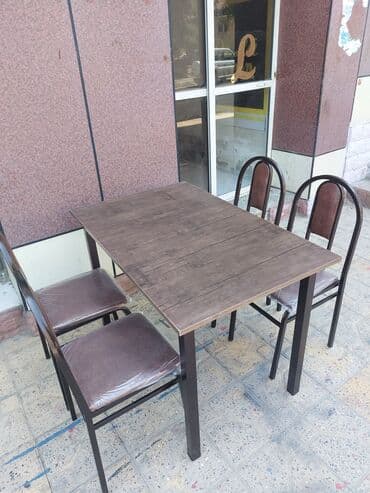 toxunma saplar satisi: Yeni, Dördbucaq masa, 4 stul, Açılmayan, Stullar ilə — 18