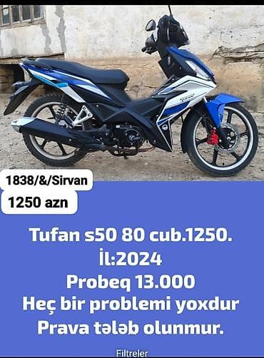 lezva diskler: Tufan - S50, 80 sm3, 2024 il, 13000 km — 1