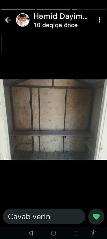 zaryatka drel: Taxta və metal karkaslı hərəkətli quşxana/kümes - Karkas: möhkəm — 2