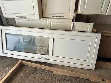Дом и сад: Ağ rəngli PVC sürgülü pəncərə/qapı paneli - Material: PVC profil — 1