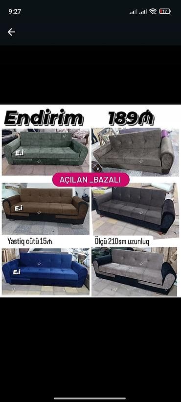 isdemis divanlar: Di̇van-kravat, Yeni, Açılan, Bazalı, Parça, Ödənişli çatdırılma — 1