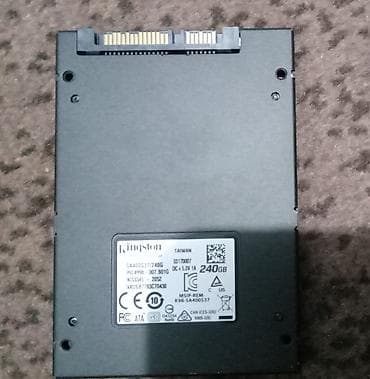 pc hisseleri: Daxili SSD disk Kingston, 240 GB, 2.5", İşlənmiş — 2