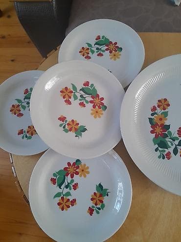 3 reqemi: Nahar dəsti, rəng - Ağ, Keramika — 4