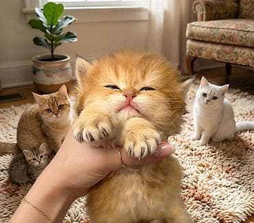 pişik evləri: 👑 Elite Golden Chinchilla balaları – ağ, qızılı və pələng naxışlı Ev — 9