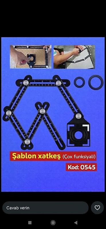Şablon xətkeş (çox funksiyalı) – Kod: 0545 - Tənzimlənən çoxbucaqlı