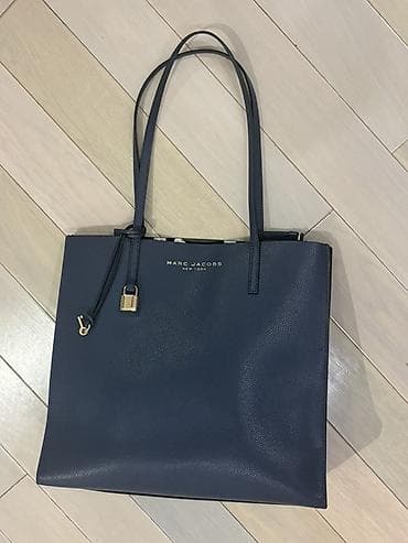 orginal canta: Marc Jacobs New York tote çanta - Rəng: tünd göy (navy) - Material — 1