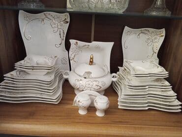 ağ gilas mürəbbəsi qiyməti: Nahar dəsti, rəng - Ağ, Farfor — 1