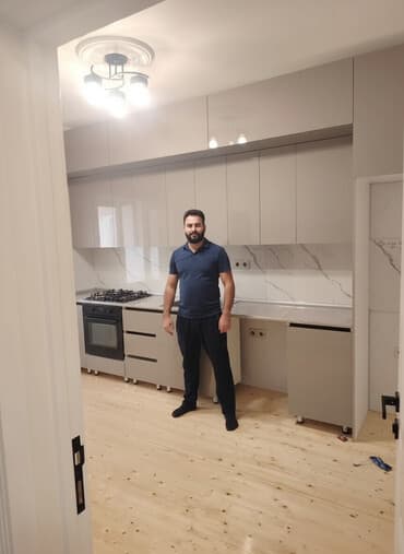 Sifarişlə mətbəx dəsti, Özü çəkən petlələr, Mat laminat, Kredit var, Pulsuz çatdırılma