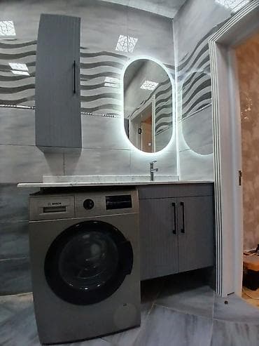 Vanna otağı üçün müasir mebel və avadanlıq dəsti - Asma şkaf və alt