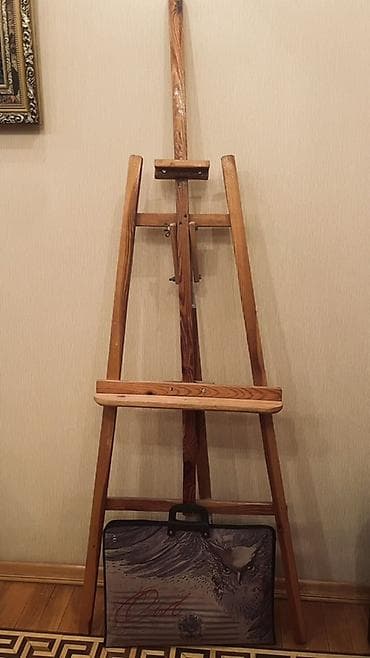 Laqondalar: Taxta rəssam molberti və portfel sumka hədiyyə - Material: möhkəm — 1