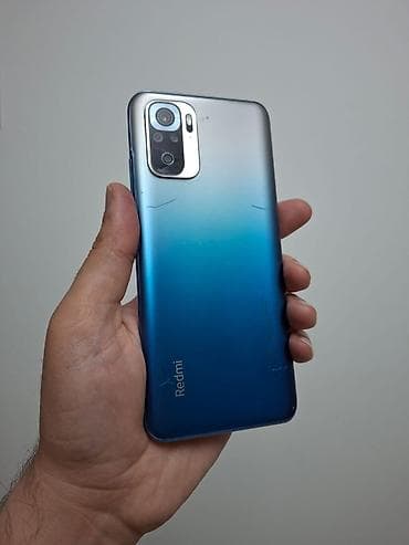 redmi adaptor: Redmi Note 10S, 64 GB, rəng - Mavi, Barmaq izi — 9