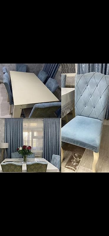 Qonaq otağı üçün, Dördbucaq masa, 6 stul lalafo.az -da Qonaq otağı üçün, Dördbucaq masa, 6 stul