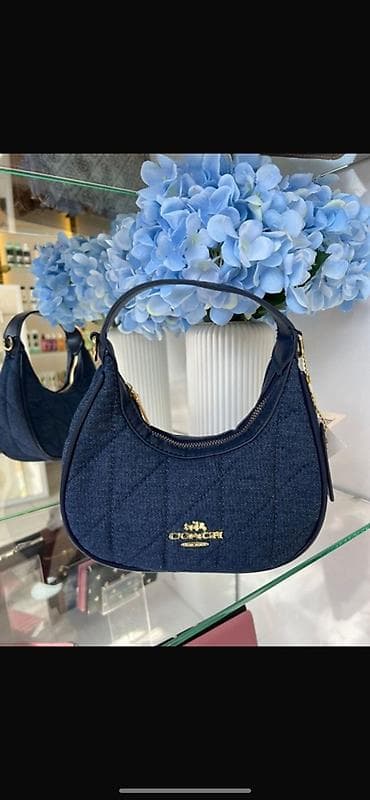 Kişi geyimləri: Qadın çanta kolleksiyası - Tünd göy mini çiyin çantası: yumru — 1