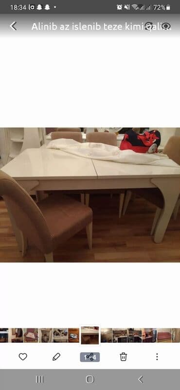 растущий стул: Для гостиной, Прямоугольный стол, 6 стульев — 1