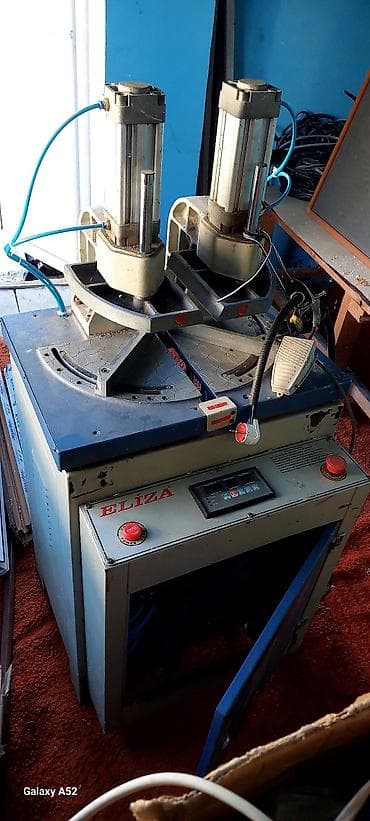 ELIZA markalı PVC və alüminium emalı avadanlığı – iki başlı pnevmatik