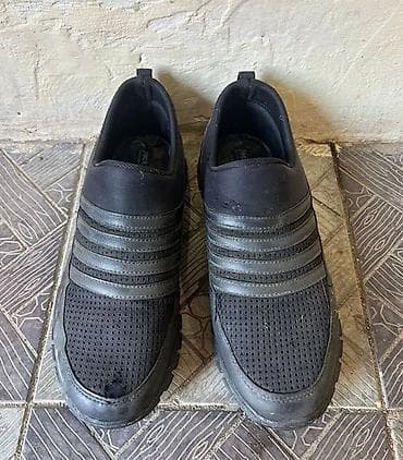 Qara rəngdə slip-on kişi ayaqqabısı - Üst hissə: nəfəsalan — 1