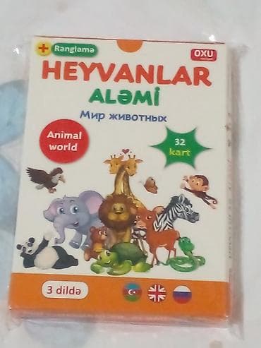 oyuncaq fiqur: Uşaq inkişafı üçün 4 dəst tədris kartları paketi - Şəkilli Hərflər – — 3