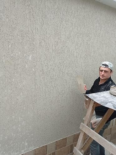 штукатурка: Fasad üçün dekorativ suvaq və boya xidməti - Xarici divarlarda — 4