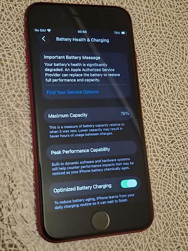 redmi 5 c: IPhone SE 2022, 64 GB, Qırmızı, Barmaq izi — 3